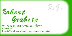 robert grubits business card